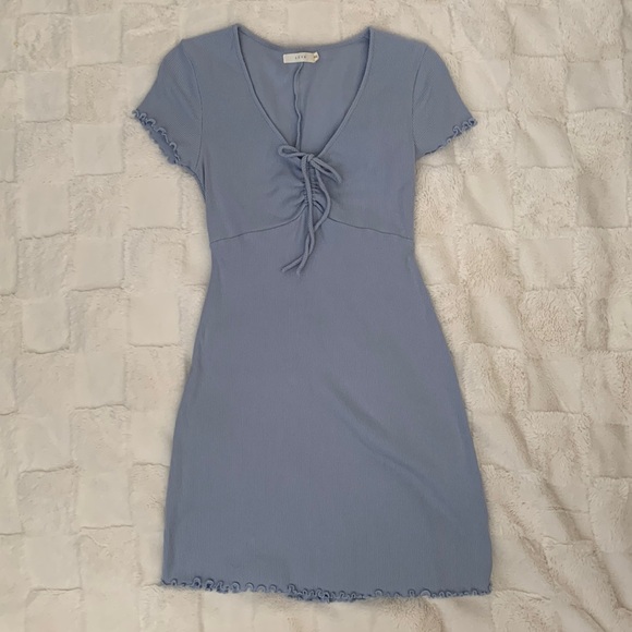 Ribbed Blue Dress - Picture 5 of 5